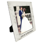 White Marble 8" x 10" Leatherette Photo Frame