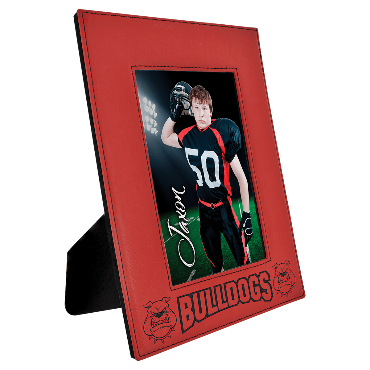 5" x 7" Red Laserable Leatherette Photo Frame