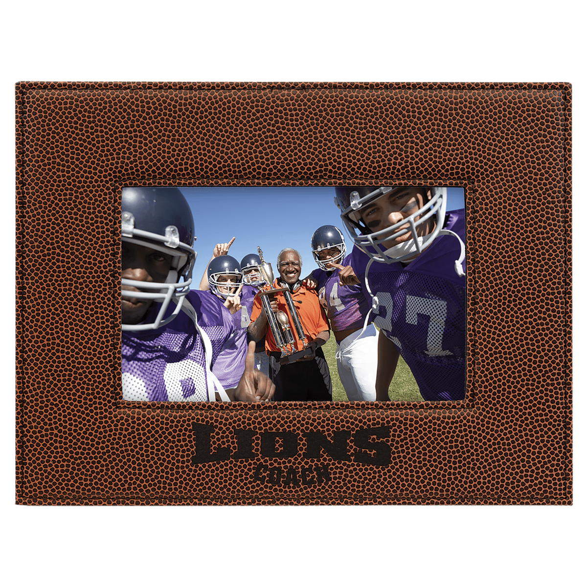 Football Leatherette 4x6 Photo Frame