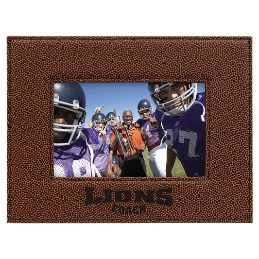Football Leatherette 4x6 Photo Frame
