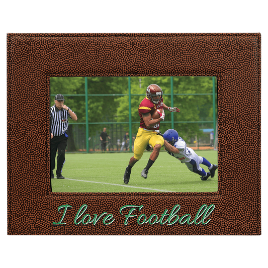 Football Leatherette 5x7 Photo Frame