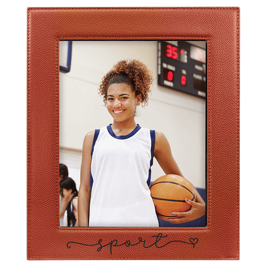 Basketball Leatherette 8x10 Photo Frame