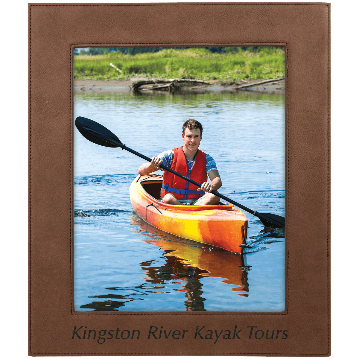 Dark Brown 8" x 10" Leatherette Photo Frame