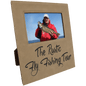 Light Brown 4" x 6" Leatherette Photo Frame with Engraving Area