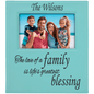 Teal 4" x 6" Leatherette Photo Frame with Engraving Area