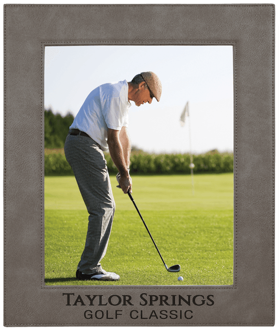 Gray 8" x 10" Leatherette Photo Frame