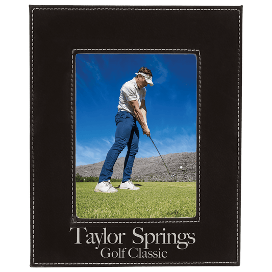 Black/Silver 5" x 7" Leatherette Photo Frame