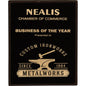 Black/Gold 10 1/2" x 13" Laserable Leatherette Plaque