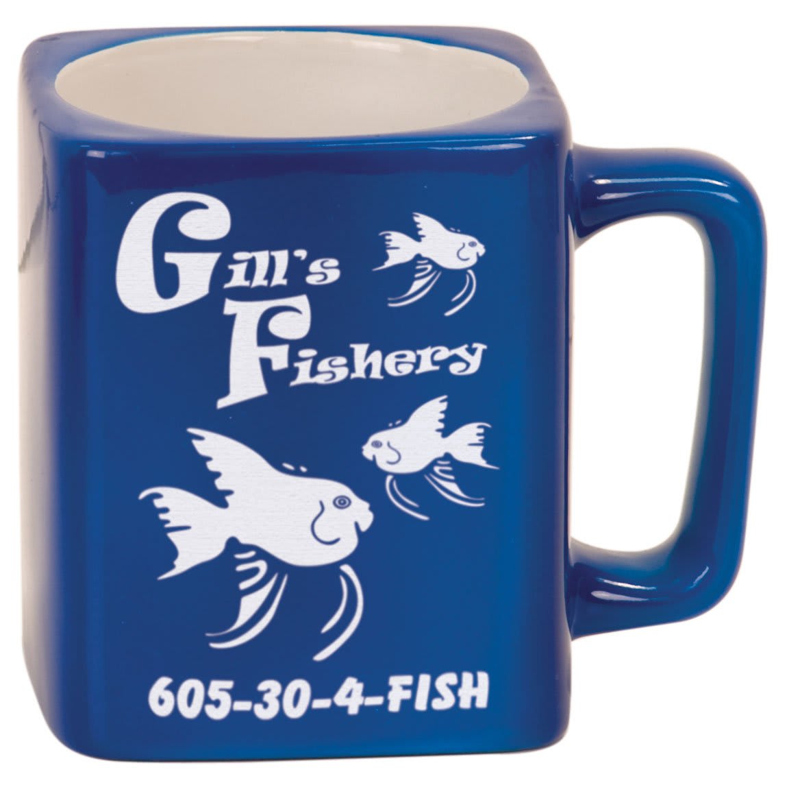 8 oz. Blue Square Ceramic Mug