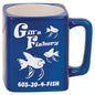 8 oz. Blue Square Ceramic Mug