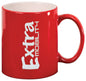 11 oz. Red Round Ceramic Mug