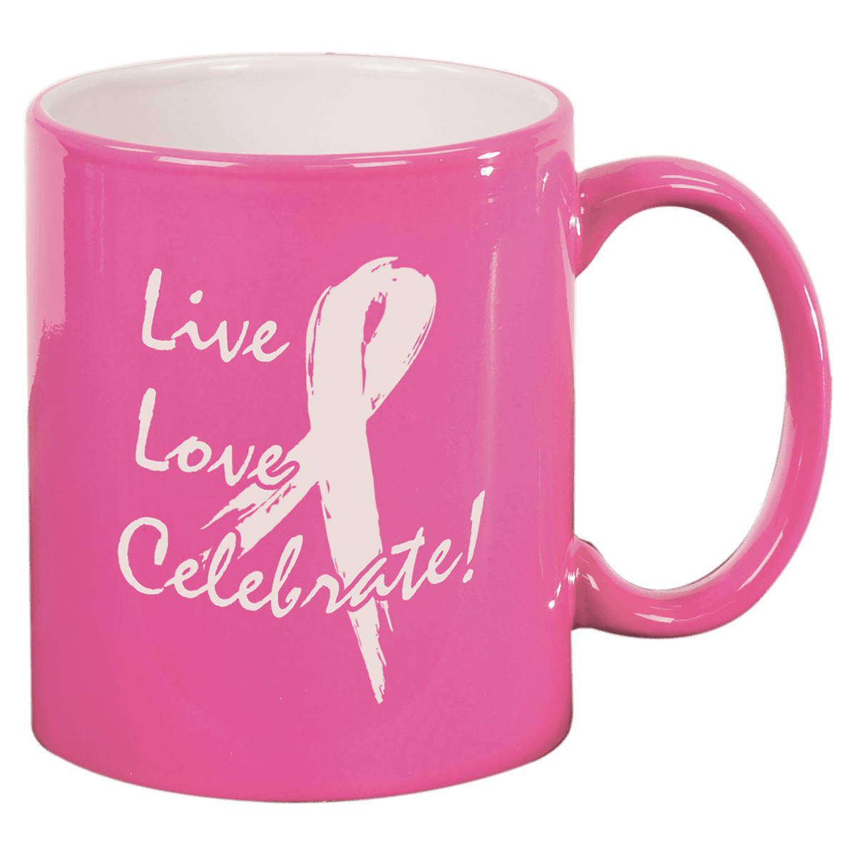 Pink 11 oz. Round Ceramic Mug