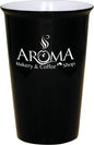 Black 14 oz. Ceramic Latte Mug