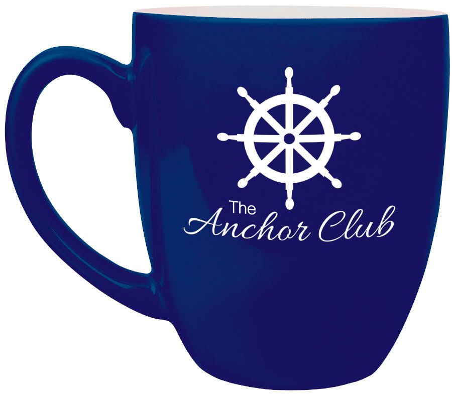 Blue 16 oz. Ceramic Bistro Mug