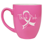 Pink 16 oz. Ceramic Bistro Mug
