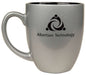Silver/Black 16 oz. Ceramic Bistro Mug