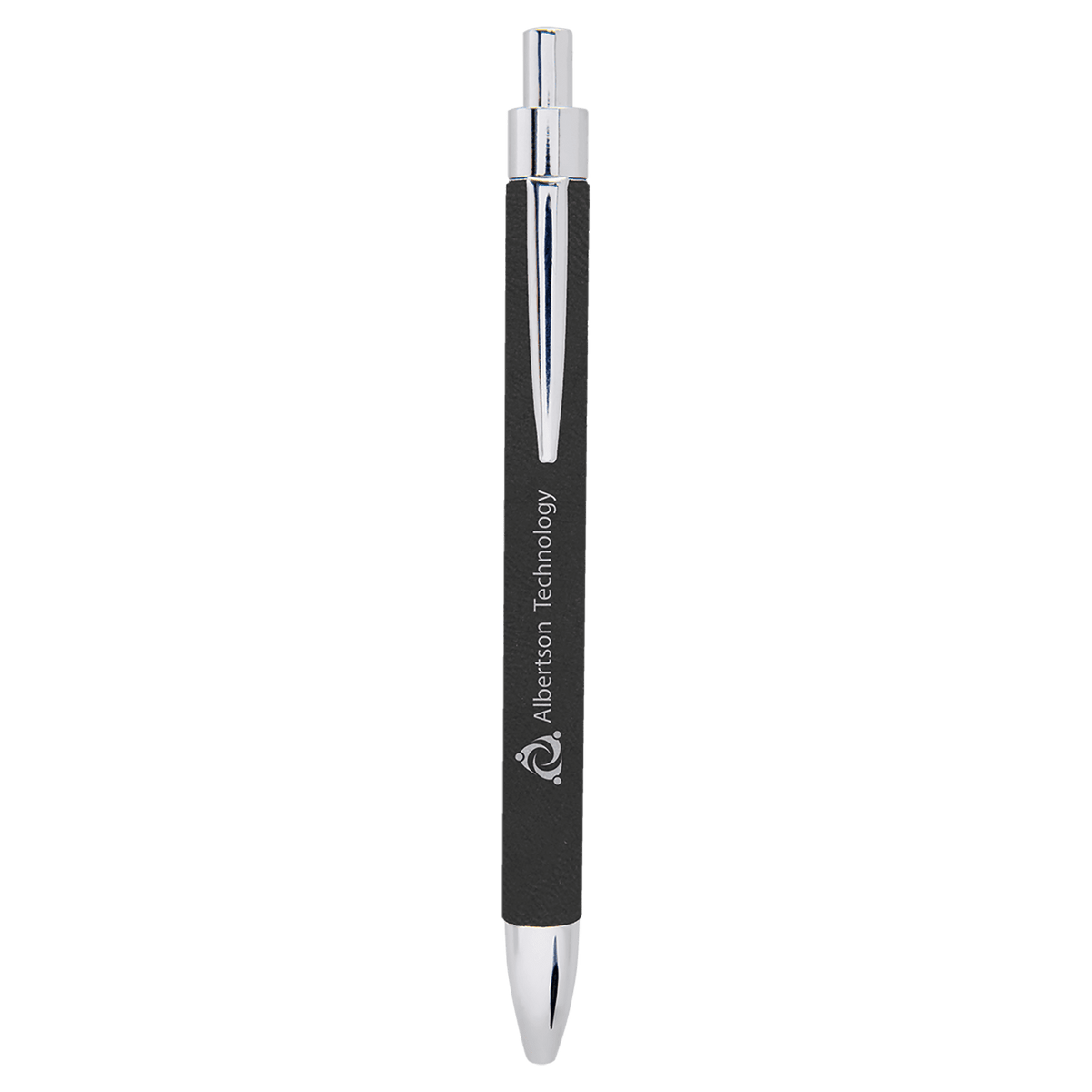 Black/Silver Leatherette Pen