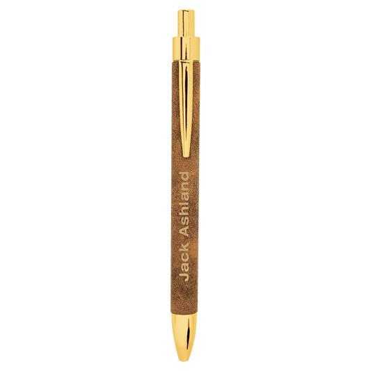 Rustic/Gold Leatherette Pen