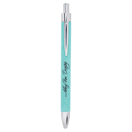 Teal Leatherette Pen