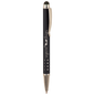 Gloss Black Ballpoint Pen with Stylus & Silver Trim