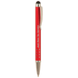 Gloss Red Ballpoint Pen with Stylus & Silver Trim