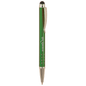 Gloss Green Ballpoint Pen with Stylus & Silver Trim