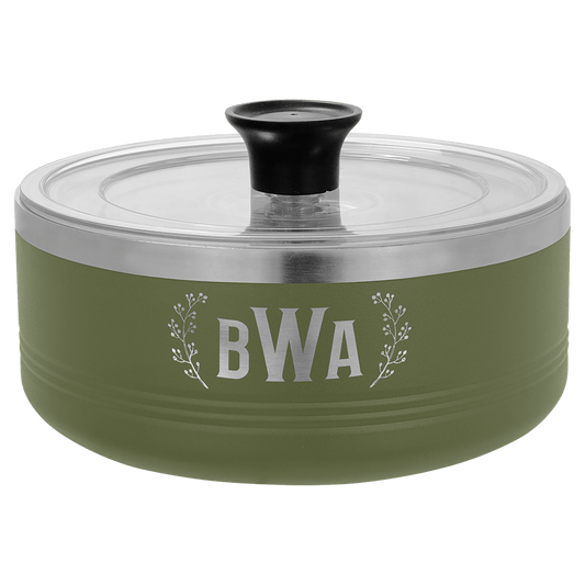 Olive Green  Polar Camel 1.25 Quart Serving Bowl with Lid