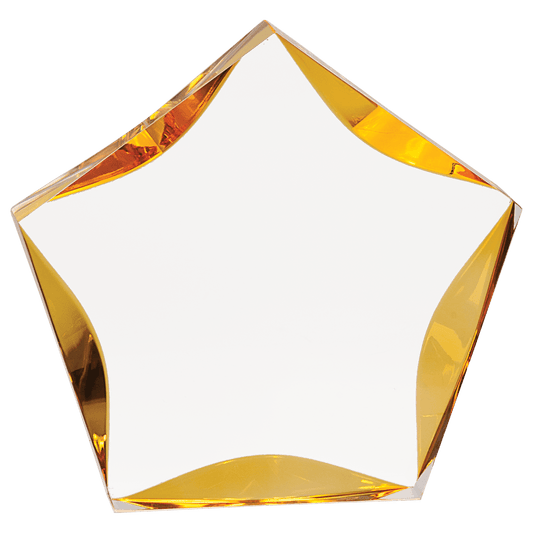 7" Clear & Gold Luminary Premier Acrylic