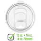 Slider Lid for 12 and 16 oz. Polar Camel Stemless Tumblers