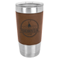 Dark Brown 20 oz. Polar Camel Leatherette Grip Tumbler