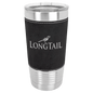 Black/Silver 20 oz. Polar Camel Leatherette Grip Tumbler