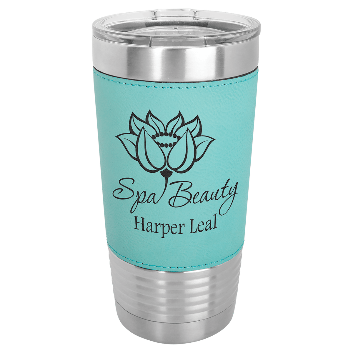Teal 20 oz. Polar Camel Leatherette Grip Tumbler