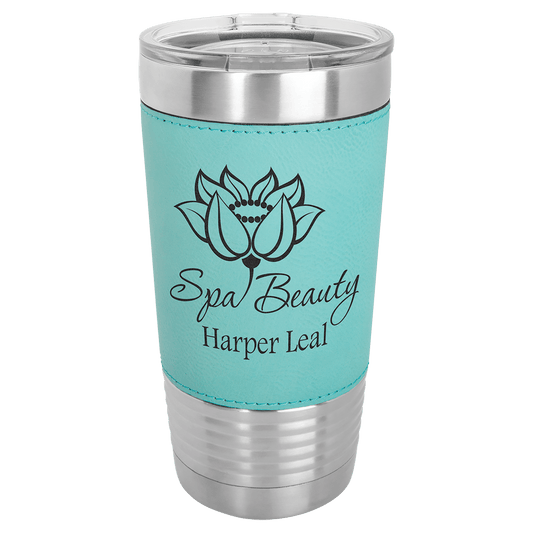 Teal 20 oz. Polar Camel Leatherette Grip Tumbler