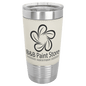 White Leatherette Wrapped 20 oz. Polar Camel