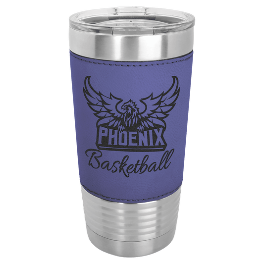 Purple Leatherette Wrapped 20 oz. Polar Camel