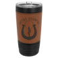 Black with Rawhide Leatherette Wrapped 20 oz. Polar Camel with Slider Lid
