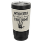 Black with White Leatherette Wrapped 20 oz. Polar Camel with Slider Lid