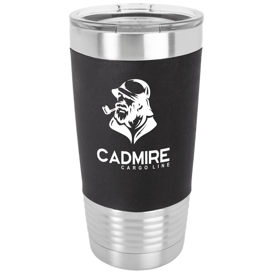 Black/White 20 oz. Polar Camel Silicone Grip Tumbler with Clear Lid