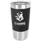 Black/White 20 oz. Polar Camel Silicone Grip Tumbler with Clear Lid