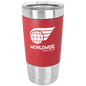 Red/White 20 oz. Polar Camel Tumbler with Laserable Silicone Grip