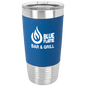 Blue/White 20 oz. Polar Camel Tumbler with Laserable Silicone Grip