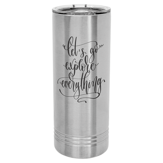 Stainless Steel 22 oz. Polar Camel Skinny Tumbler with Slider Lid