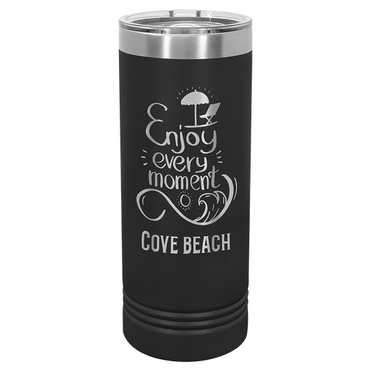 Black 22 oz. Polar Camel Skinny Tumbler with Slider Lid