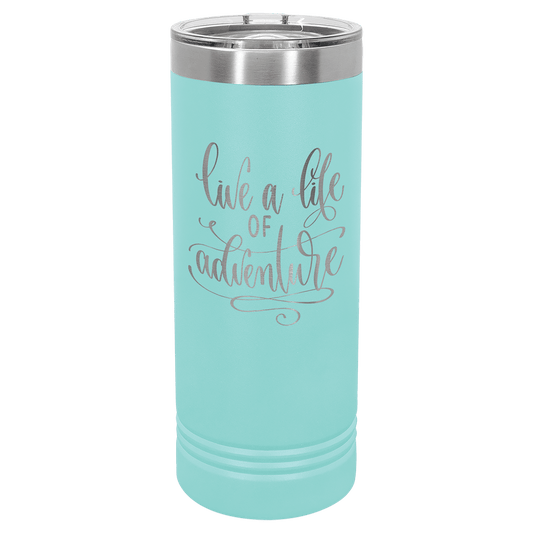 Teal 22 oz. Polar Camel Skinny Tumbler with Slider Lid