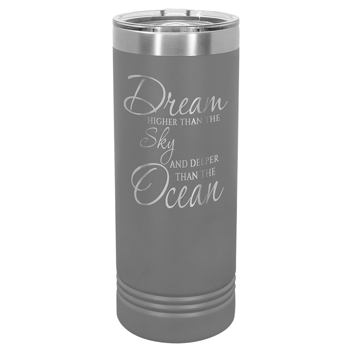 Dark Gray 22 oz. Polar Camel Skinny Tumbler with Slider Lid