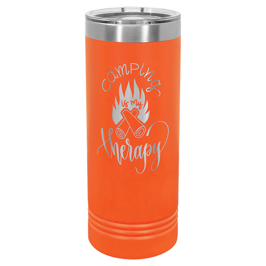 Orange 22 oz. Polar Camel Skinny Tumbler with Slider Lid