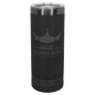 Polar Camel 22 oz. Black/Ghost Black ION-Plated Skinny Tumbler with Slider Lid