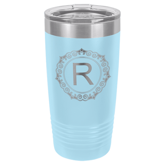 Light Blue 20 oz. Polar Camel Ringneck Tumbler with Clear Lid