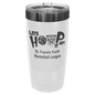 Polar Camel 20 oz. White/Ghost Black ION-Plated Ringneck Tumbler with Slider Lid