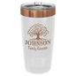 Polar Camel 20 oz. White/Rose Gold ION-Plated Ringneck Tumbler with Slider Lid